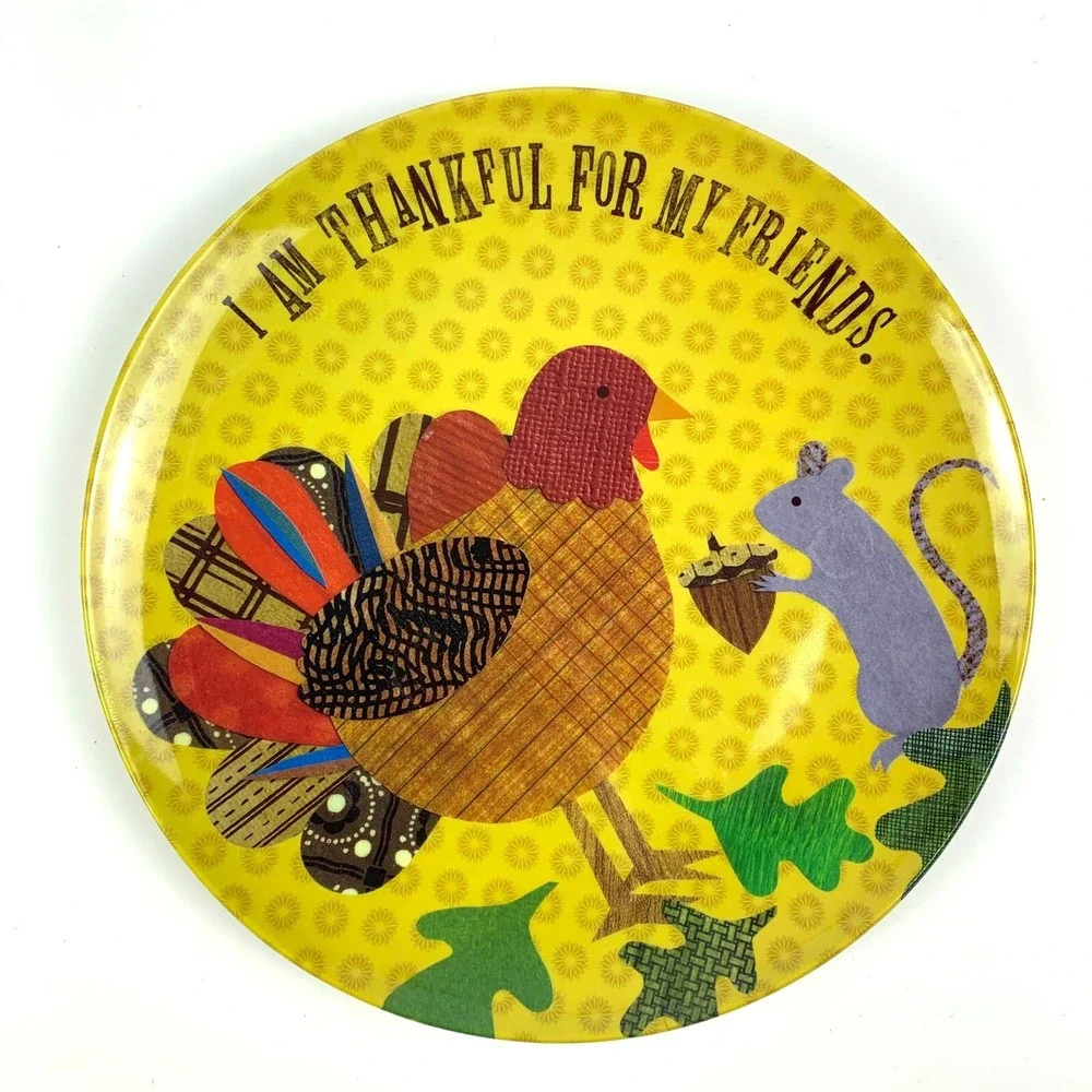 Pottery Barn Kids Im Thankful For My Friends‎ Thanksgiving Set of 2 Cups Turkey - Picture 3 of 16